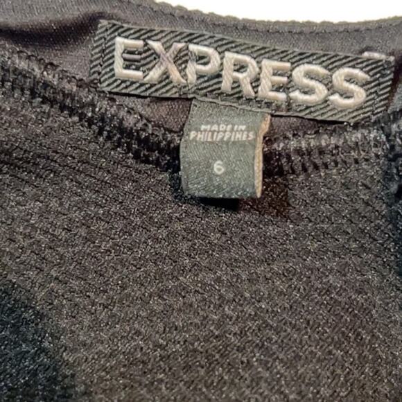 Express Black High Neck Keyhole Midi Dress with Front Slit Size 6 - Picture 10 of 16